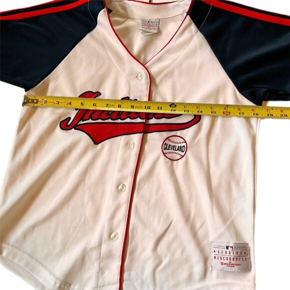 Cleveland Indians Button up Jersey Genuine Baseball Merchandise 5th & Ocean Med - Picture 12 of 12